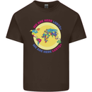 We Are Here LGBT Mens Cotton T-Shirt Tee Top Dark Chocolate