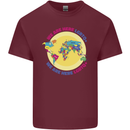 We Are Here LGBT Mens Cotton T-Shirt Tee Top Maroon