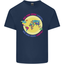 We Are Here LGBT Mens Cotton T-Shirt Tee Top Navy Blue