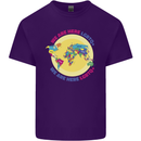 We Are Here LGBT Mens Cotton T-Shirt Tee Top Purple
