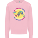 We Are Here LGBT Mens Sweatshirt Jumper Light Pink