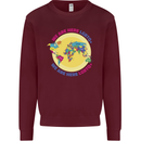 We Are Here LGBT Mens Sweatshirt Jumper Maroon