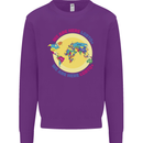 We Are Here LGBT Mens Sweatshirt Jumper Purple