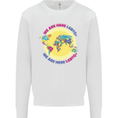 We Are Here LGBT Mens Sweatshirt Jumper White