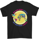 We Are Here LGBT Mens T-Shirt Cotton Gildan Black