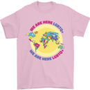 We Are Here LGBT Mens T-Shirt Cotton Gildan Light Pink