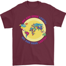 We Are Here LGBT Mens T-Shirt Cotton Gildan Maroon