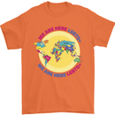 We Are Here LGBT Mens T-Shirt Cotton Gildan Orange