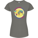 We Are Here LGBT Womens Petite Cut T-Shirt Charcoal