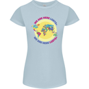 We Are Here LGBT Womens Petite Cut T-Shirt Light Blue