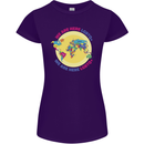 We Are Here LGBT Womens Petite Cut T-Shirt Purple