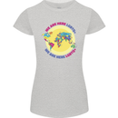 We Are Here LGBT Womens Petite Cut T-Shirt Sports Grey