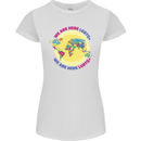 We Are Here LGBT Womens Petite Cut T-Shirt White