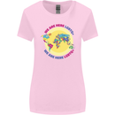 We Are Here LGBT Womens Wider Cut T-Shirt Light Pink