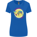 We Are Here LGBT Womens Wider Cut T-Shirt Royal Blue