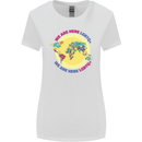 We Are Here LGBT Womens Wider Cut T-Shirt White