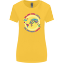 We Are Here LGBT Womens Wider Cut T-Shirt Yellow