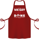 We Get It Done Funny IT Professional Tecky Cotton Apron 100% Organic Maroon