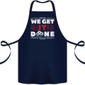 We Get It Done Funny IT Professional Tecky Cotton Apron 100% Organic Navy Blue