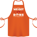 We Get It Done Funny IT Professional Tecky Cotton Apron 100% Organic Orange