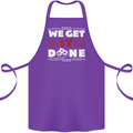 We Get It Done Funny IT Professional Tecky Cotton Apron 100% Organic Purple