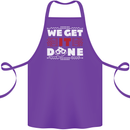 We Get It Done Funny IT Professional Tecky Cotton Apron 100% Organic Purple