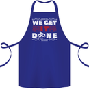 We Get It Done Funny IT Professional Tecky Cotton Apron 100% Organic Royal Blue