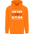 We Get It Done Funny IT Professional Tecky Mens 80% Cotton Hoodie Orange