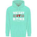 We Get It Done Funny IT Professional Tecky Mens 80% Cotton Hoodie Peppermint