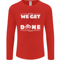 We Get It Done Funny IT Professional Tecky Mens Long Sleeve T-Shirt Red