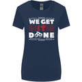 We Get It Done Funny IT Professional Tecky Womens Wider Cut T-Shirt Navy Blue