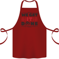 We Get It Done Funny Tecky  IT Professional Cotton Apron 100% Organic Maroon