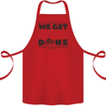 We Get It Done Funny Tecky  IT Professional Cotton Apron 100% Organic Red