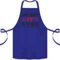 We Get It Done Funny Tecky  IT Professional Cotton Apron 100% Organic Royal Blue