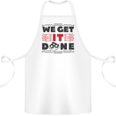 We Get It Done Funny Tecky  IT Professional Cotton Apron 100% Organic White