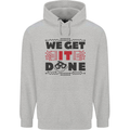 We Get It Done Funny Tecky  IT Professional Mens 80% Cotton Hoodie Sports Grey