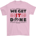 We Get It Done Funny Tecky  IT Professional Mens T-Shirt 100% Cotton Light Pink