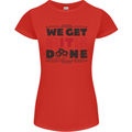 We Get It Done Funny Tecky  IT Professional Womens Petite Cut T-Shirt Red