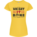 We Get It Done Funny Tecky  IT Professional Womens Petite Cut T-Shirt Yellow