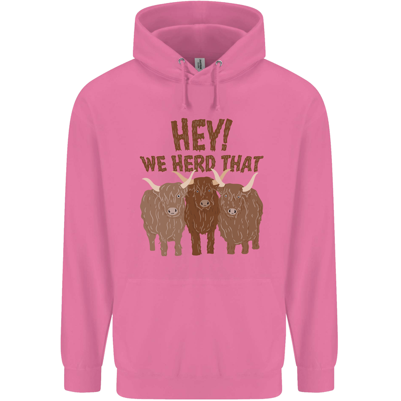 We Herd That Funny Cow Childrens Kids Hoodie Azalea