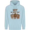 We Herd That Funny Cow Childrens Kids Hoodie Light Blue