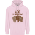 We Herd That Funny Cow Childrens Kids Hoodie Light Pink
