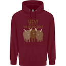 We Herd That Funny Cow Childrens Kids Hoodie Maroon