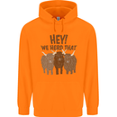 We Herd That Funny Cow Childrens Kids Hoodie Orange