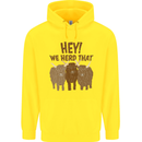 We Herd That Funny Cow Childrens Kids Hoodie Yellow