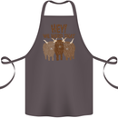 We Herd That Funny Cow Cotton Apron 100% Organic Dark Grey