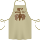 We Herd That Funny Cow Cotton Apron 100% Organic Khaki
