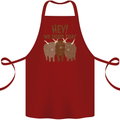 We Herd That Funny Cow Cotton Apron 100% Organic Maroon