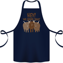 We Herd That Funny Cow Cotton Apron 100% Organic Navy Blue