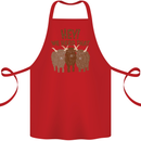 We Herd That Funny Cow Cotton Apron 100% Organic Red